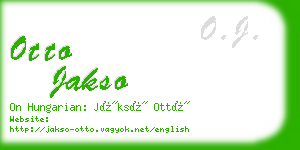 otto jakso business card
